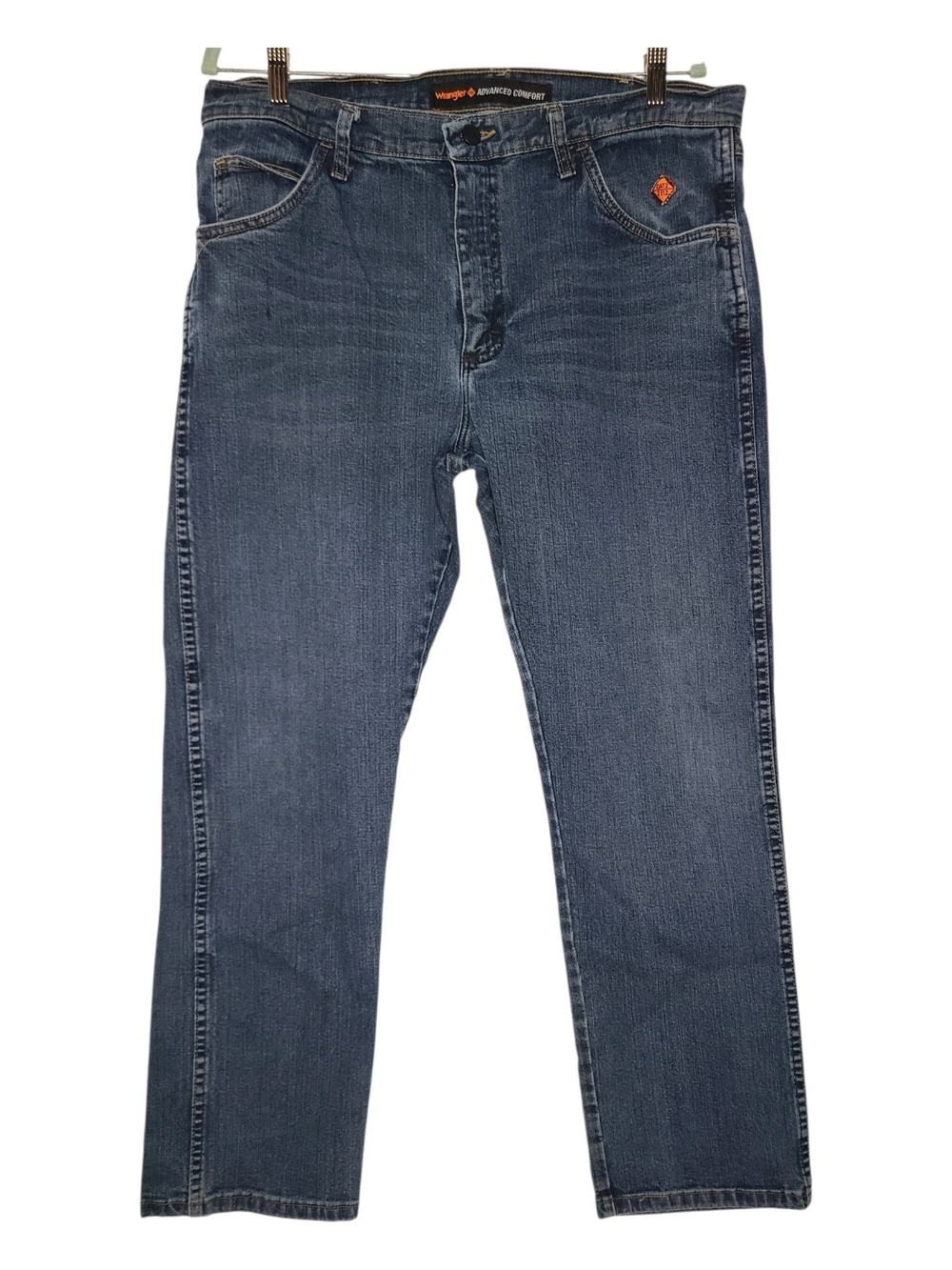 ​Wrangler FR Advanced Comfort Jeans 36x30 Flame Resistant Blue Straight Leg
